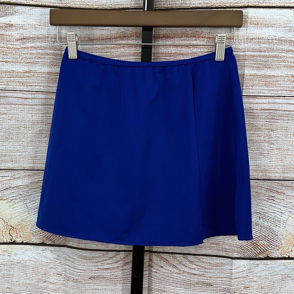 Lands' End Blue Mini A-Line Sarong Cover Up Size S